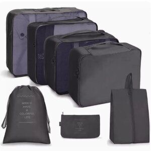 New! Packing Cubes, Travel Luggage Organizers Set with Toiletry Bag (7pcs)